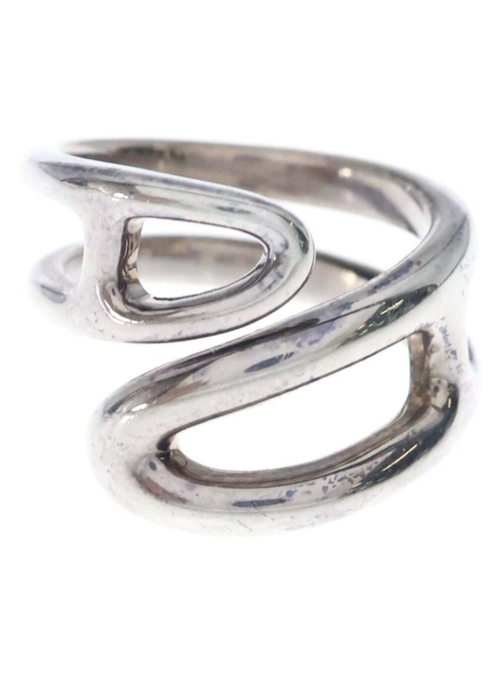Hermes Chaine D'ancre Punk Ring Silver